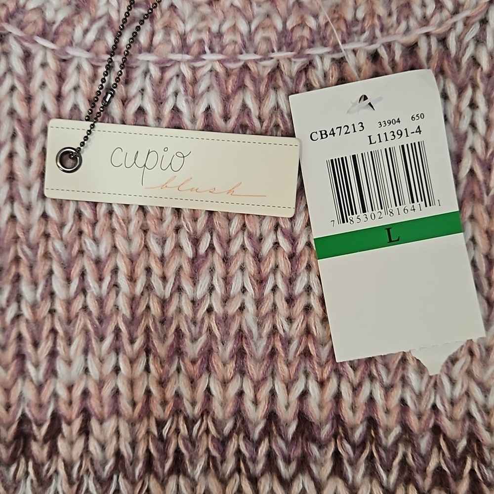Cupio Blush Woman's Large Knitted Sweatshirt New With Tags - Picture 3 of 5